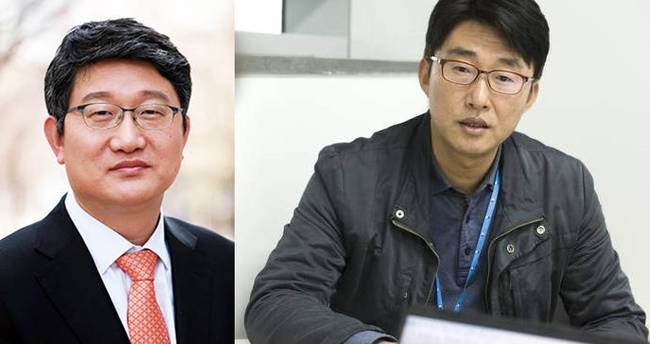 최남수 YTN 사장 내정자와 노종면 기자.(왼쪽부터) 