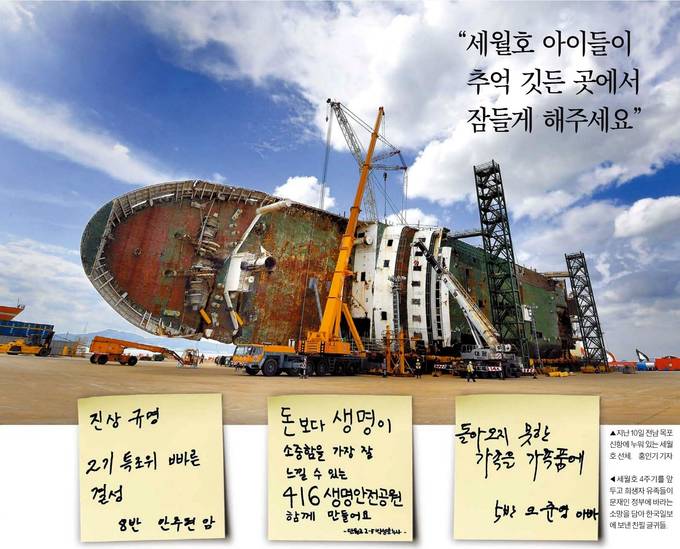 한국일보 4월14일 1면 사진 