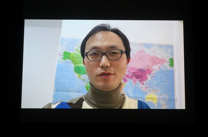 <프랑스 내 한국독립운동사 재발견> 보도로 조계창 국제보도상을 수상한 김용래 연합뉴스 기자. 파리 특파원인 김 기자는 영상으로 수상소감을 보내왔다. 