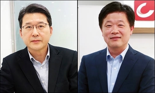 신동욱 TV조선 보도본부장(왼쪽), 주용중 조선일보 편집국장. 