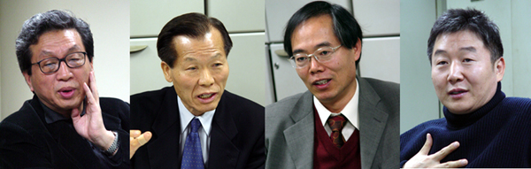 왼쪽부터 김영호 언론개혁국민연대 대표, 신호철 연합뉴스 외국어뉴스국 자문위원, 장재열 한국과학기자협회 소장, 김동률 KDI 연구위원.