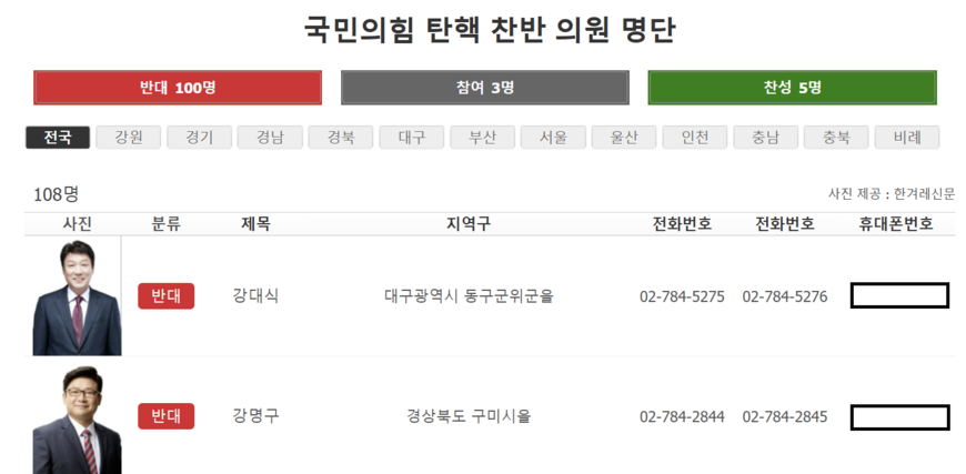 삭제 요구받은 탄핵 촉구 문자사이트 '2탄' 나왔다